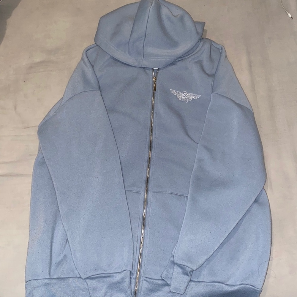 Blue Zip Up Hoodie